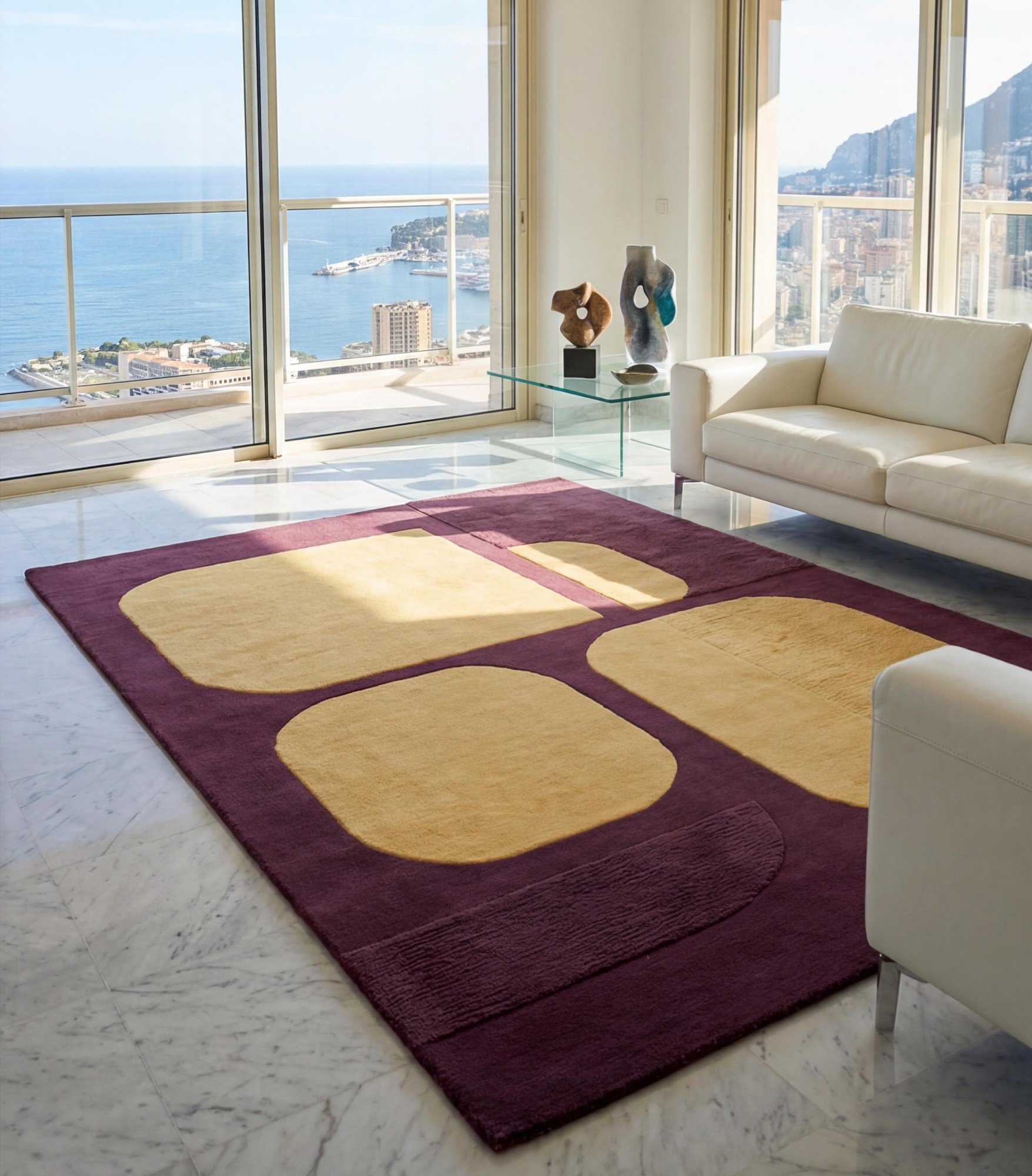 Килим Rounded Blocks Plum