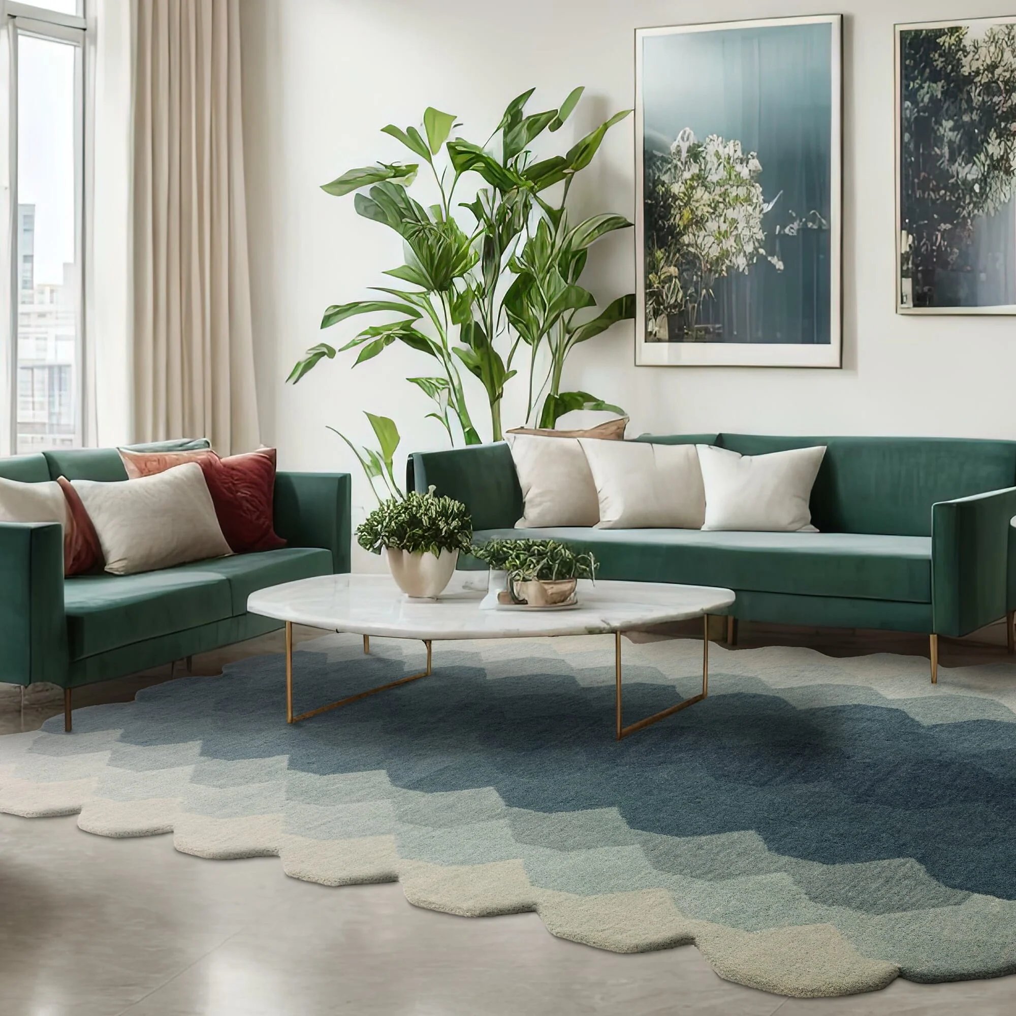 Ковер Hive Teal Rug