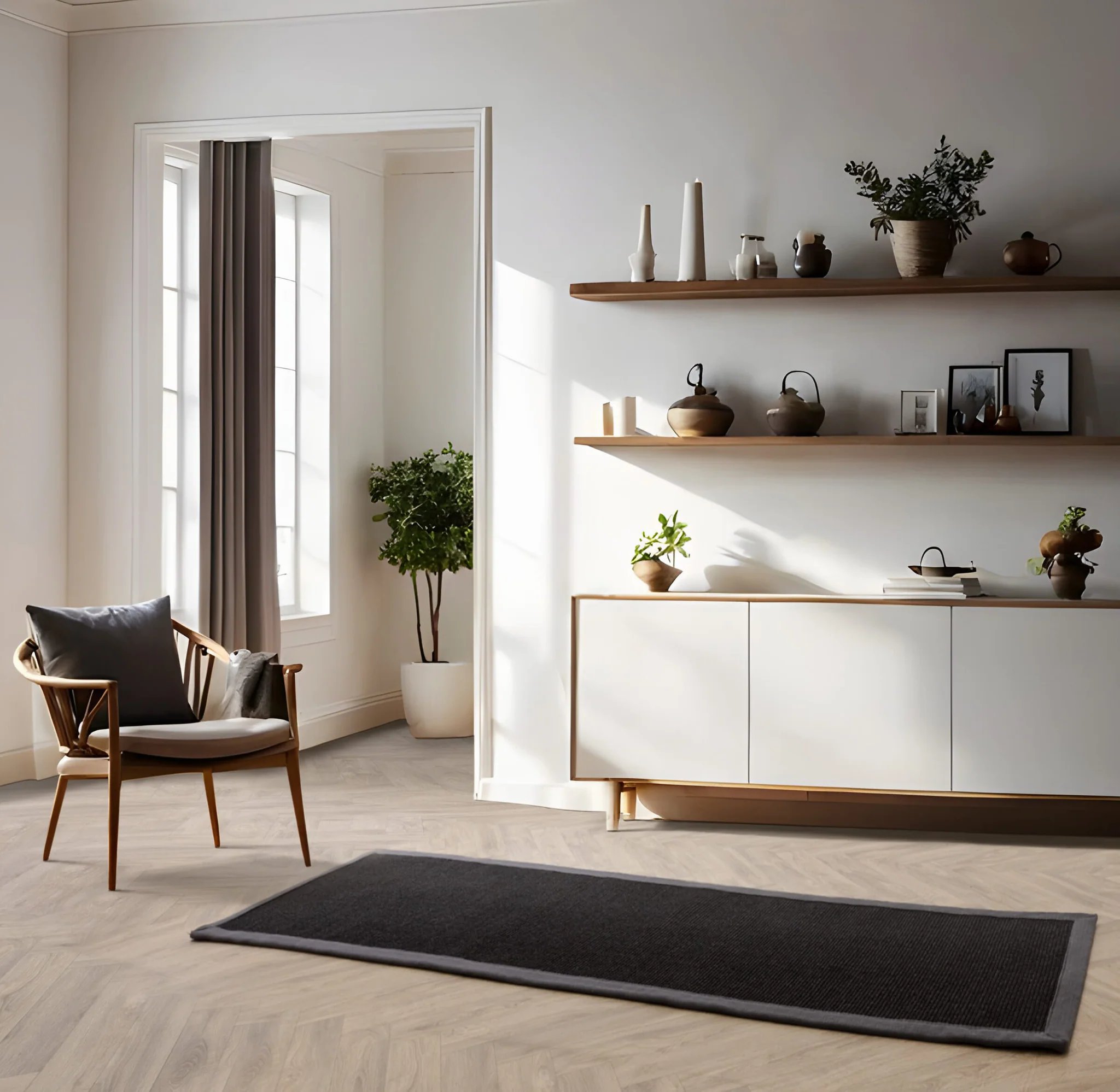 Ковер Sisal Black/Grey
