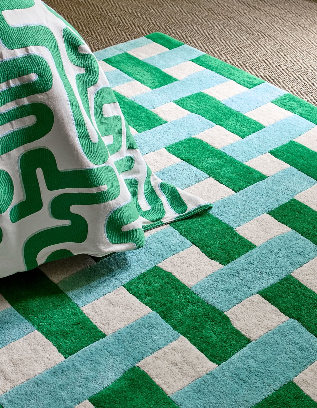 Килим Basket Weave Emerald Aquamarine