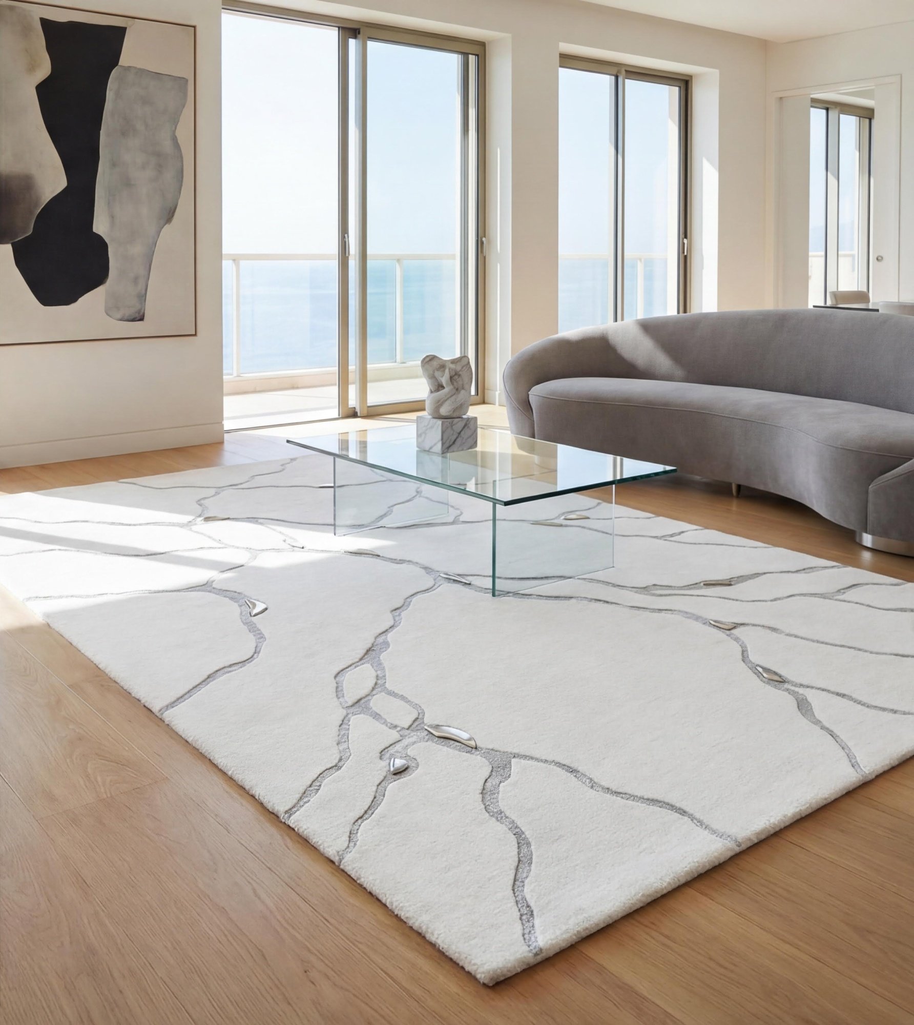 Килим Vein Marble White