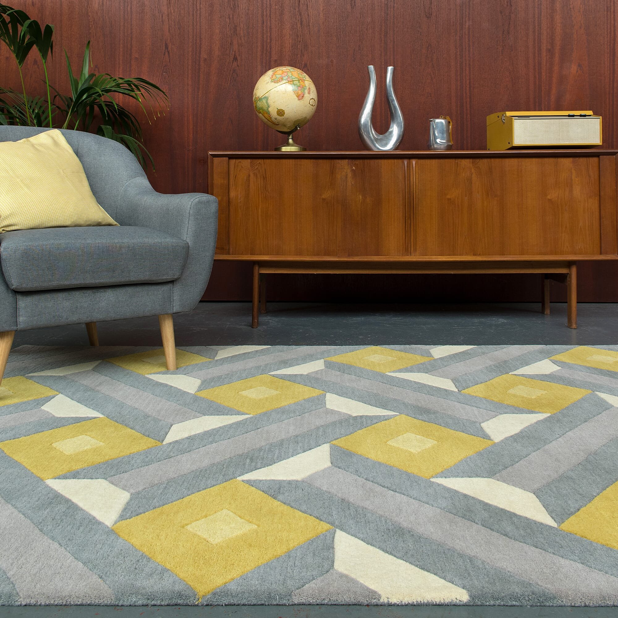 Ковер Reef Motif Ochre Grey