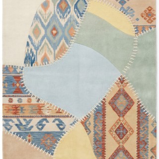 Килим Patchwork Grid Blue