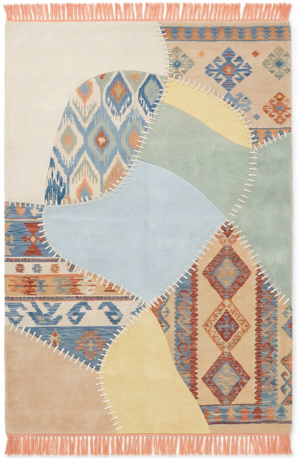 Килим Patchwork Grid Blue