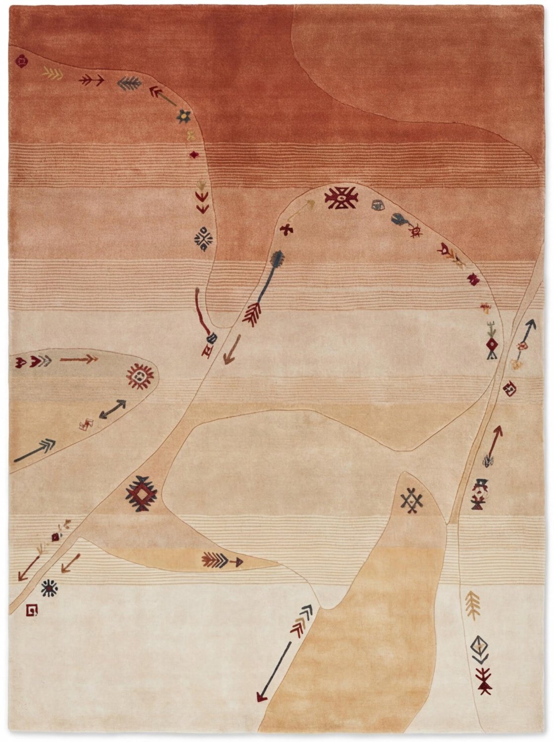 Килим Abstract Path Terracotta