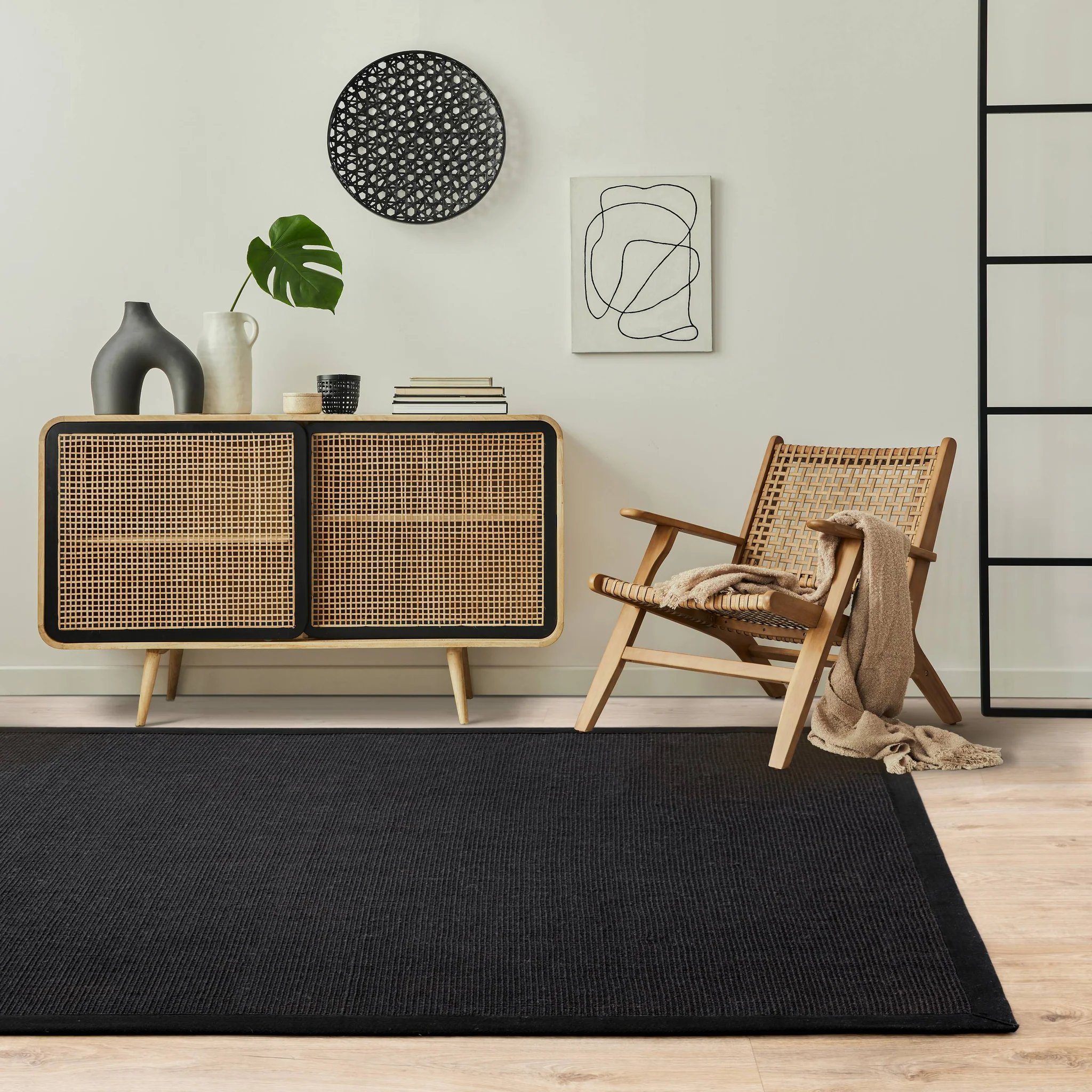 Ковер Sisal Black/Black