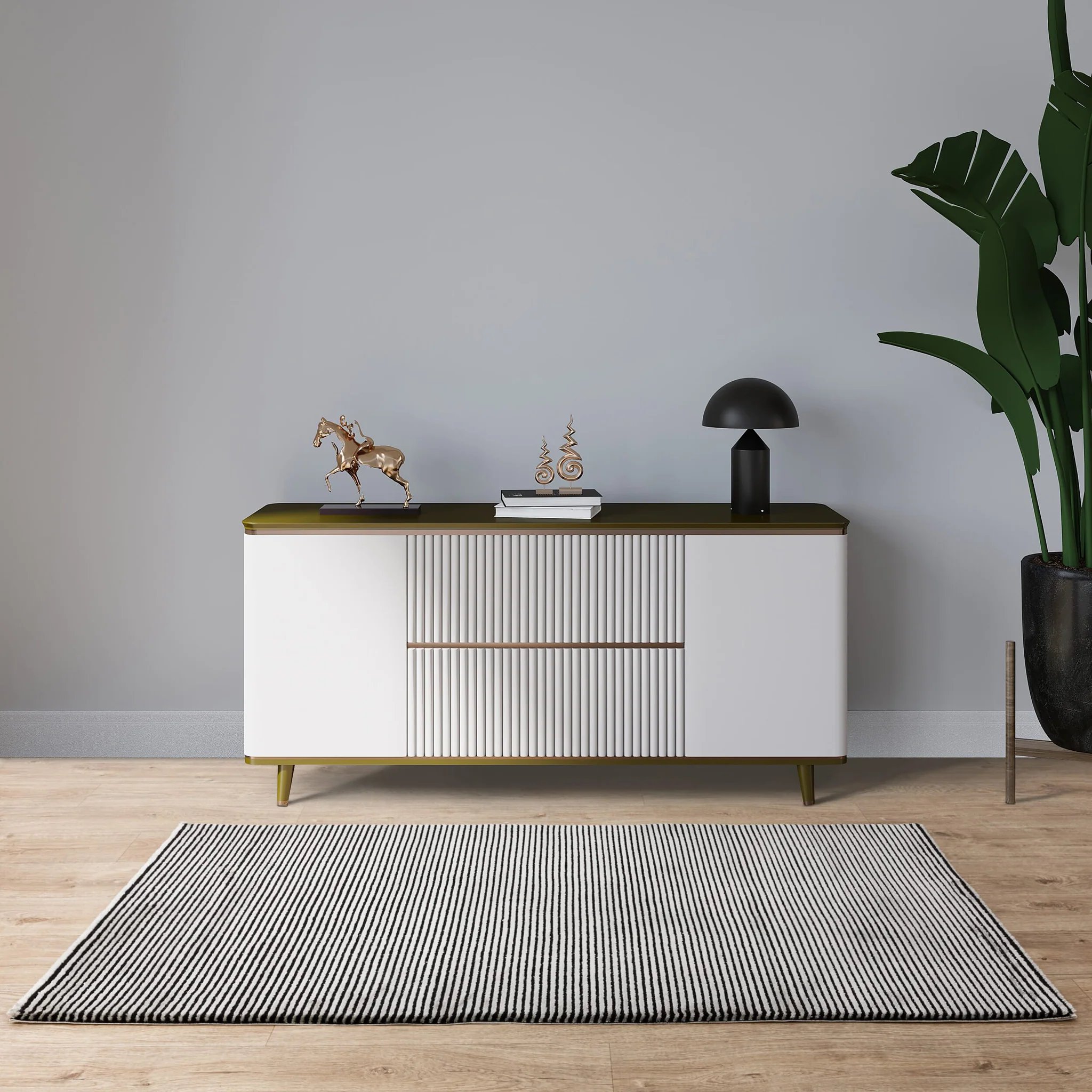 Ковер Kuza Plain Stripe Khaki