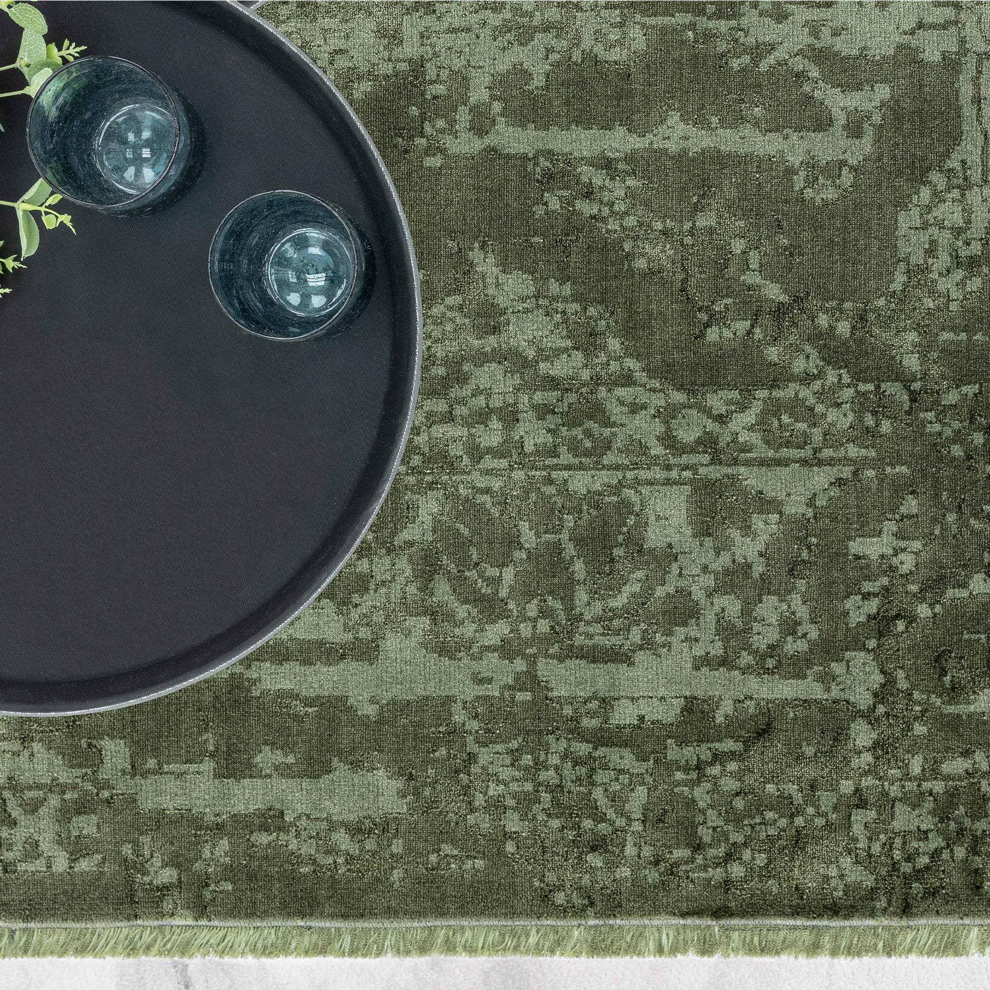 Килим Zehraya Green Abstract