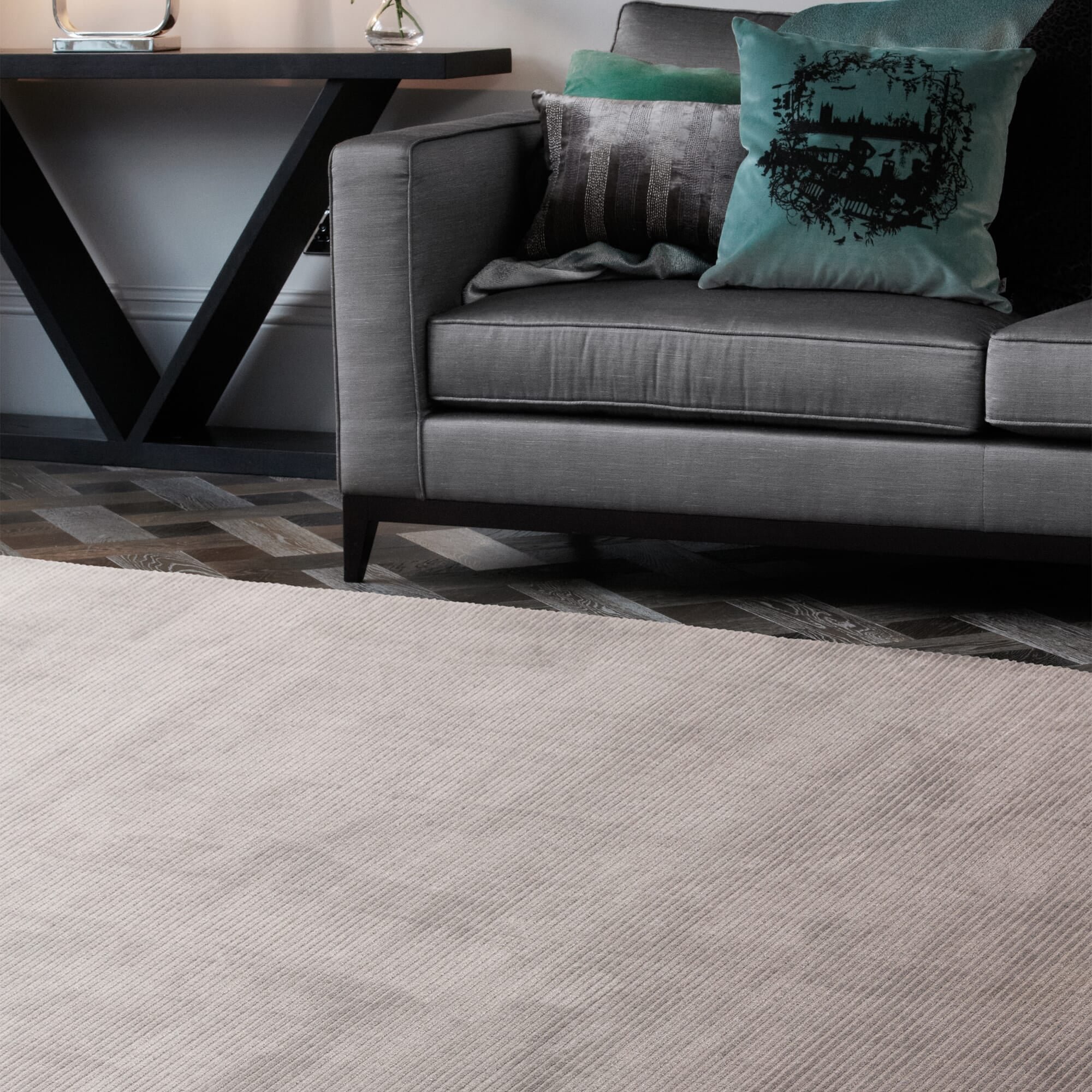 Ковер Kuza Plain Stripe Silver