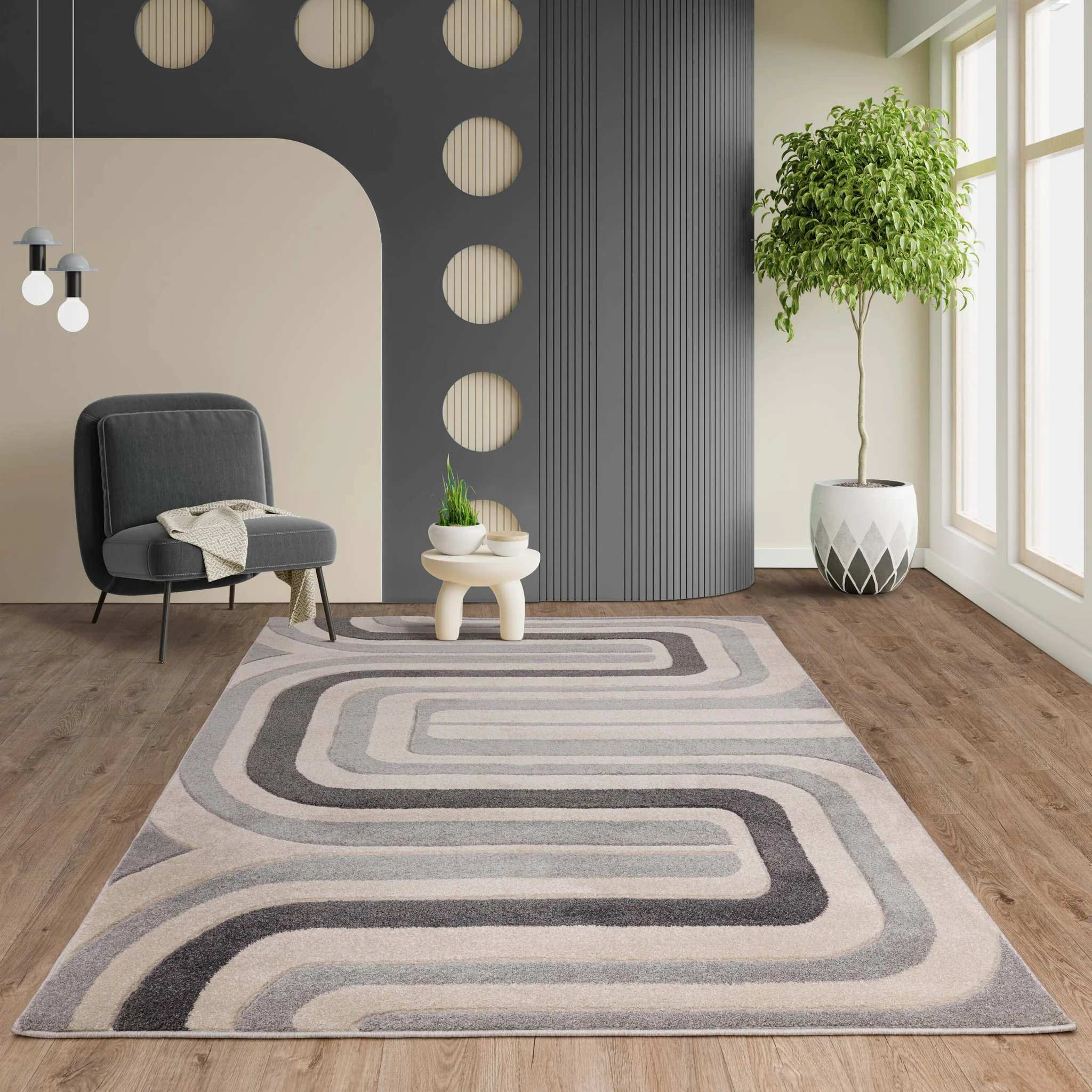 Ковер Sketch Contour Grey SK17