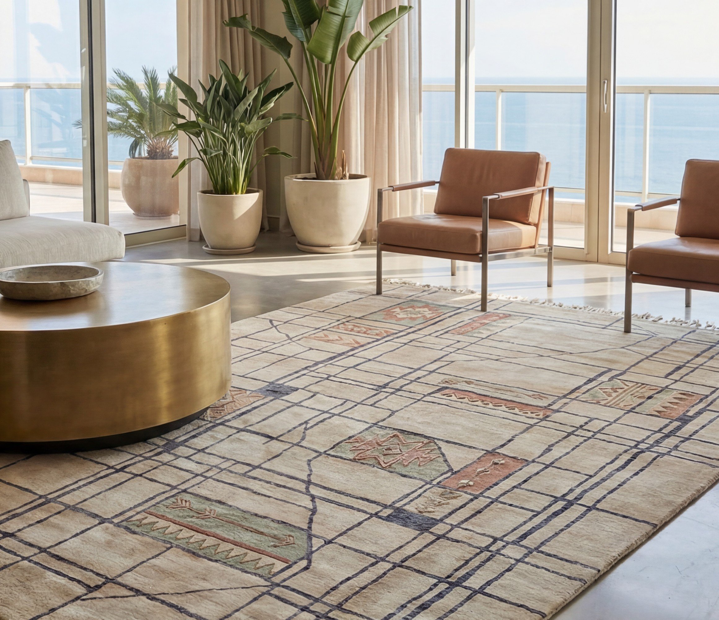 Килим Linen Grid Warm