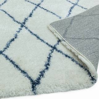 Килим Alto Cream & Blue Moroccan Shaggy
